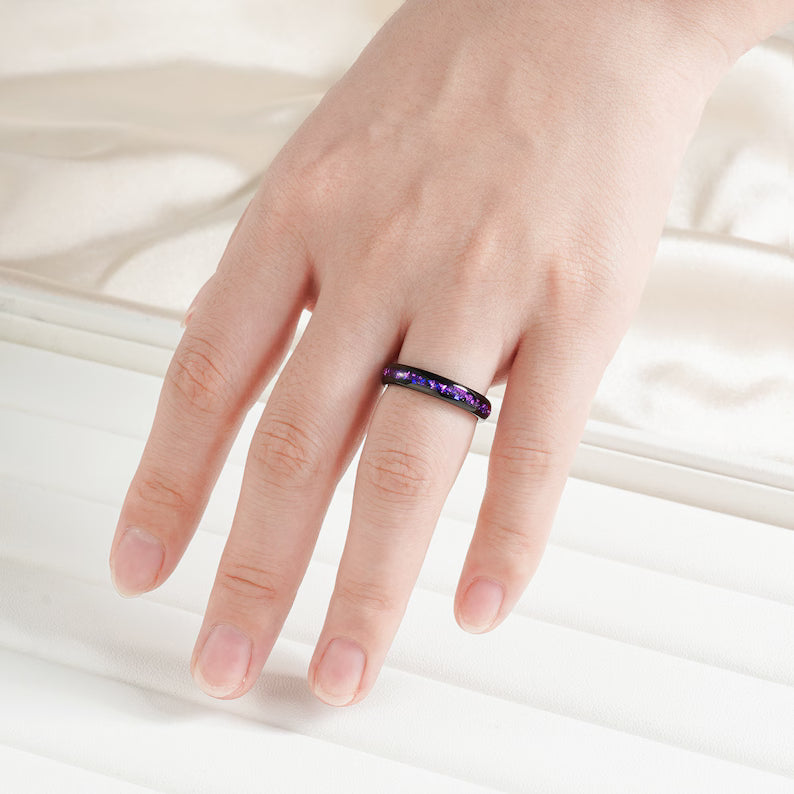 Esme Starry Night Crab Nebula Couple's Ring Set