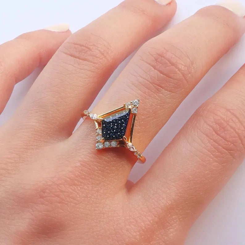 Dania Blue Sandstone Ring