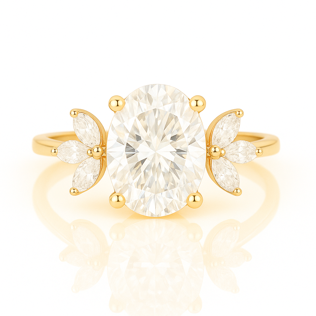 Ivy Oval Moissanite Ring