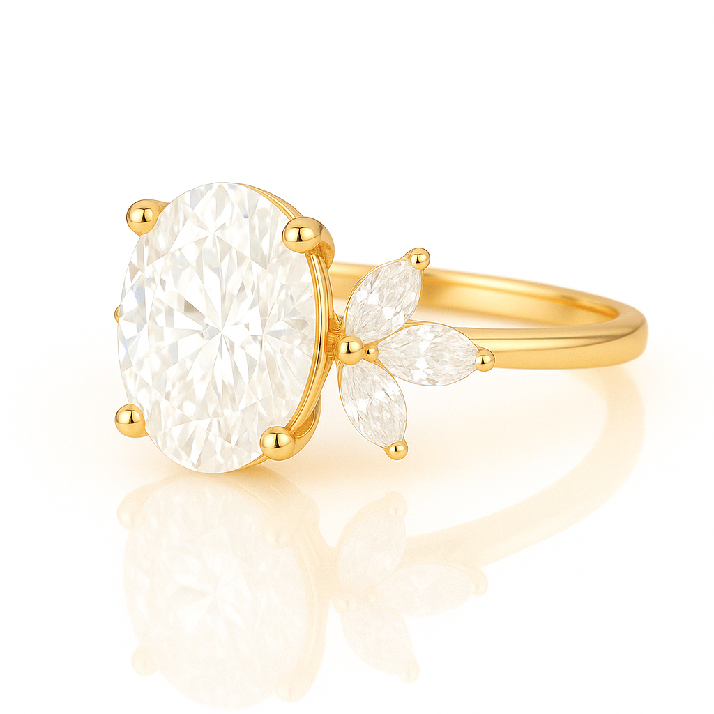 Ivy Oval Moissanite Ring