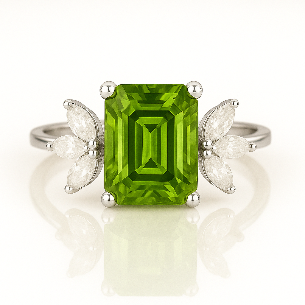 Ivy Peridot Ring Sterling Silver