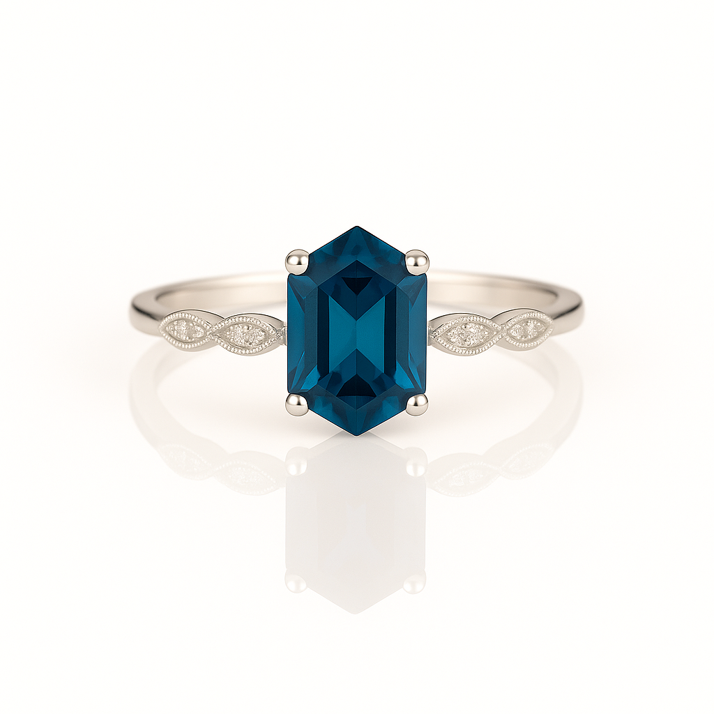 Iza Black Rutilated Quartz Ring