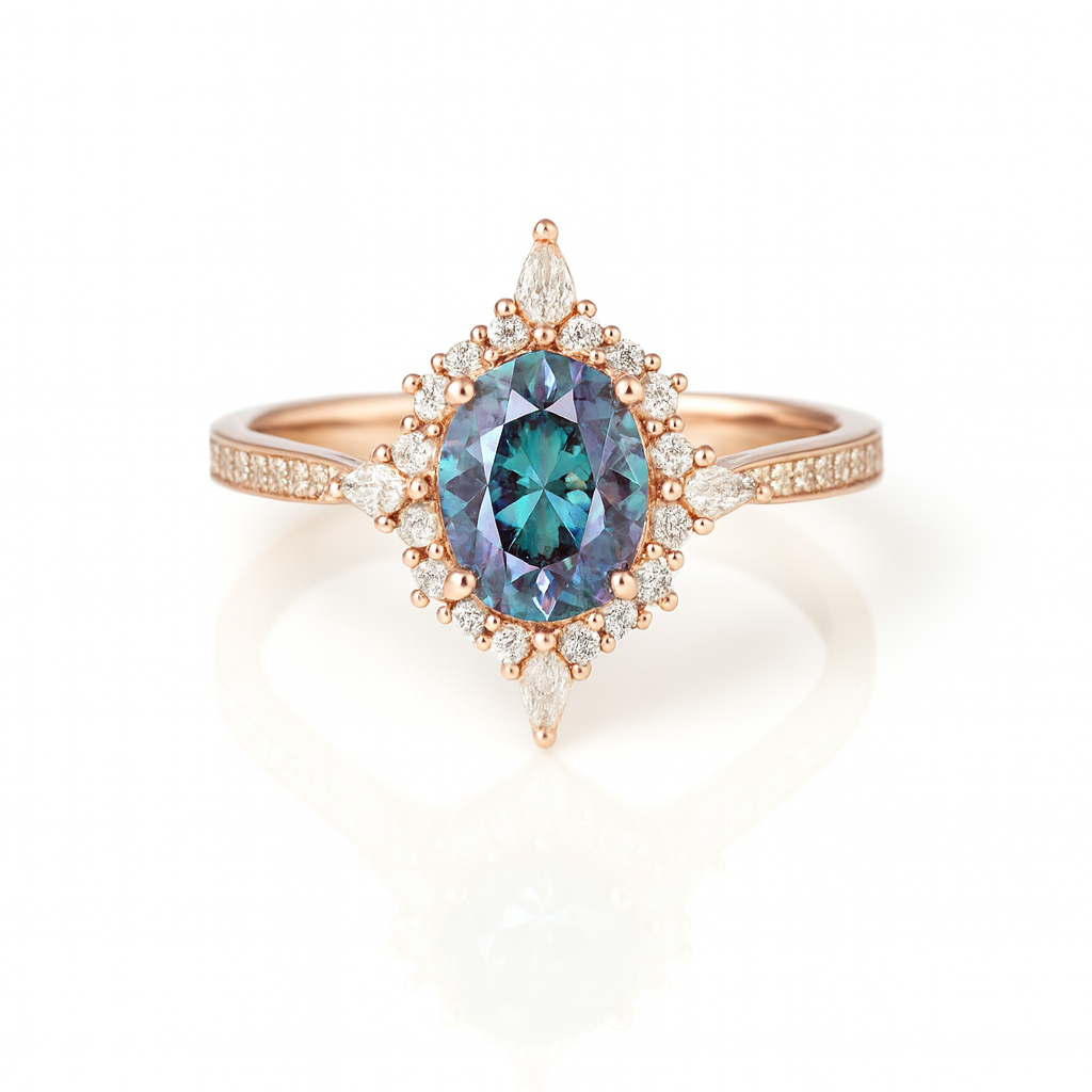 Mia Alexandrite Ring Rose Gold