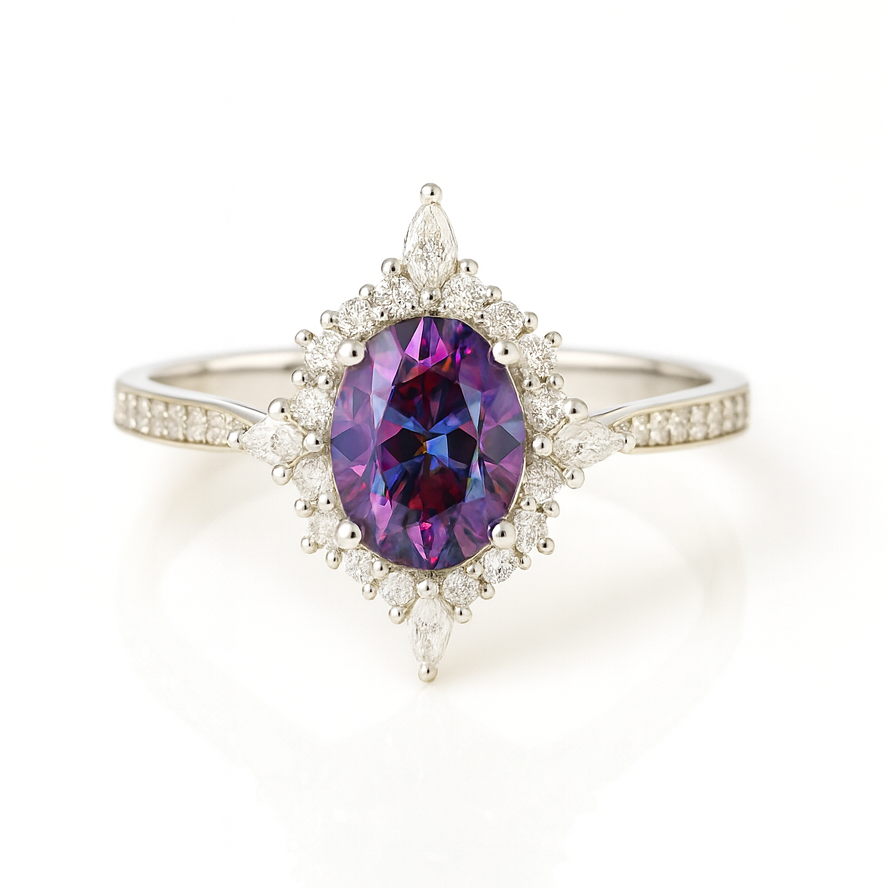 Mia Alexandrite Ring Sterling Silver