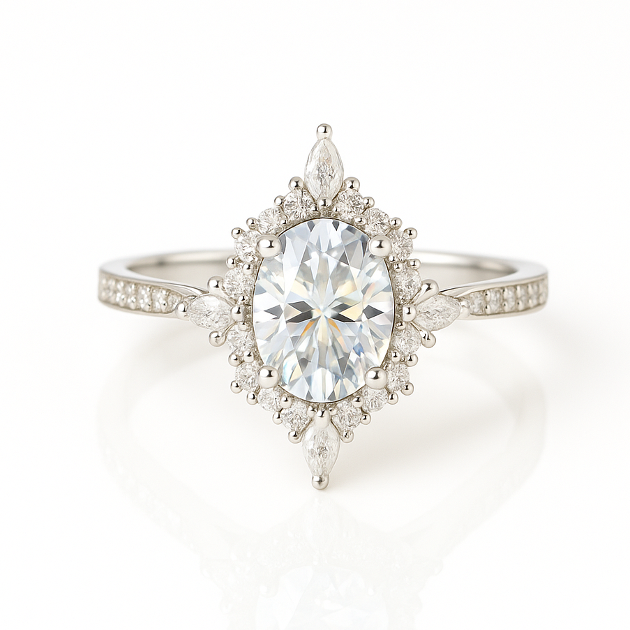 Mia Crystal Ring Sterling Silver