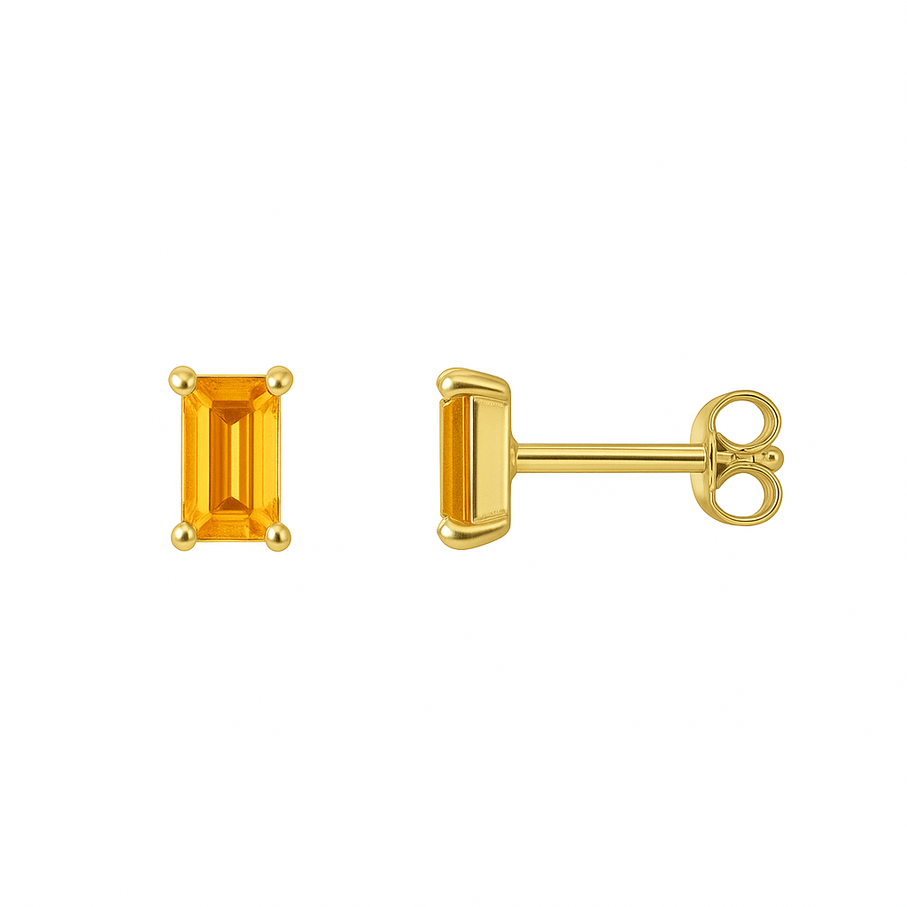 Pia 14k Solid Gold Citrine Earrings