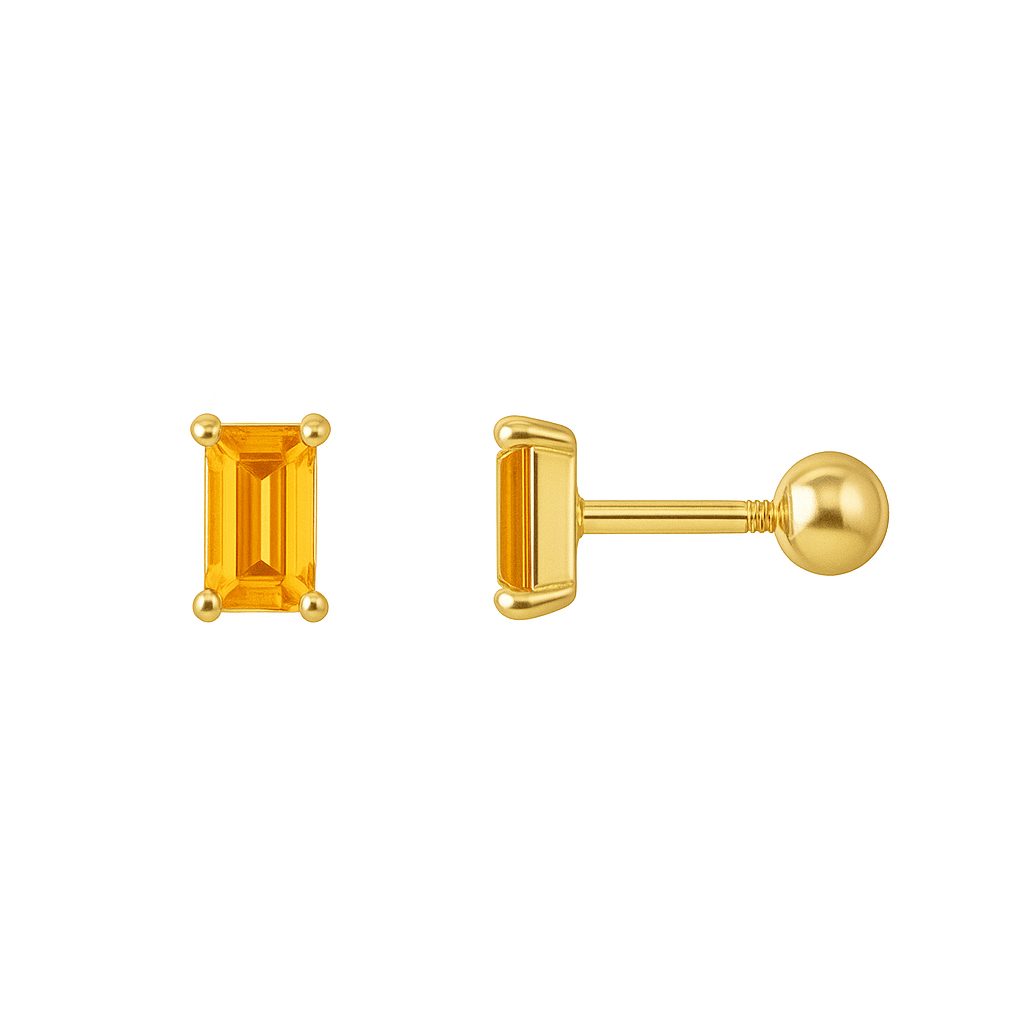 Pia 14k Solid Gold Citrine Earrings