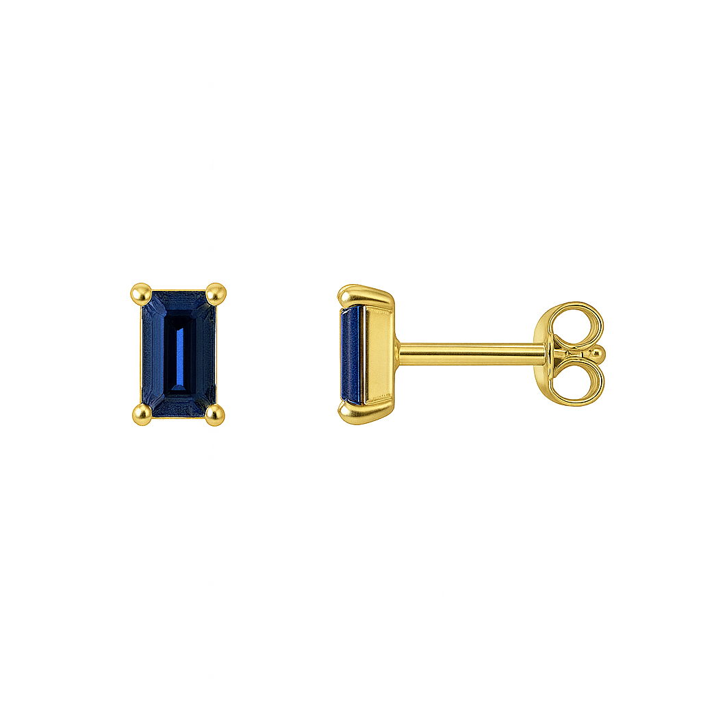 Pia 14k Solid Gold Sapphire Earrings