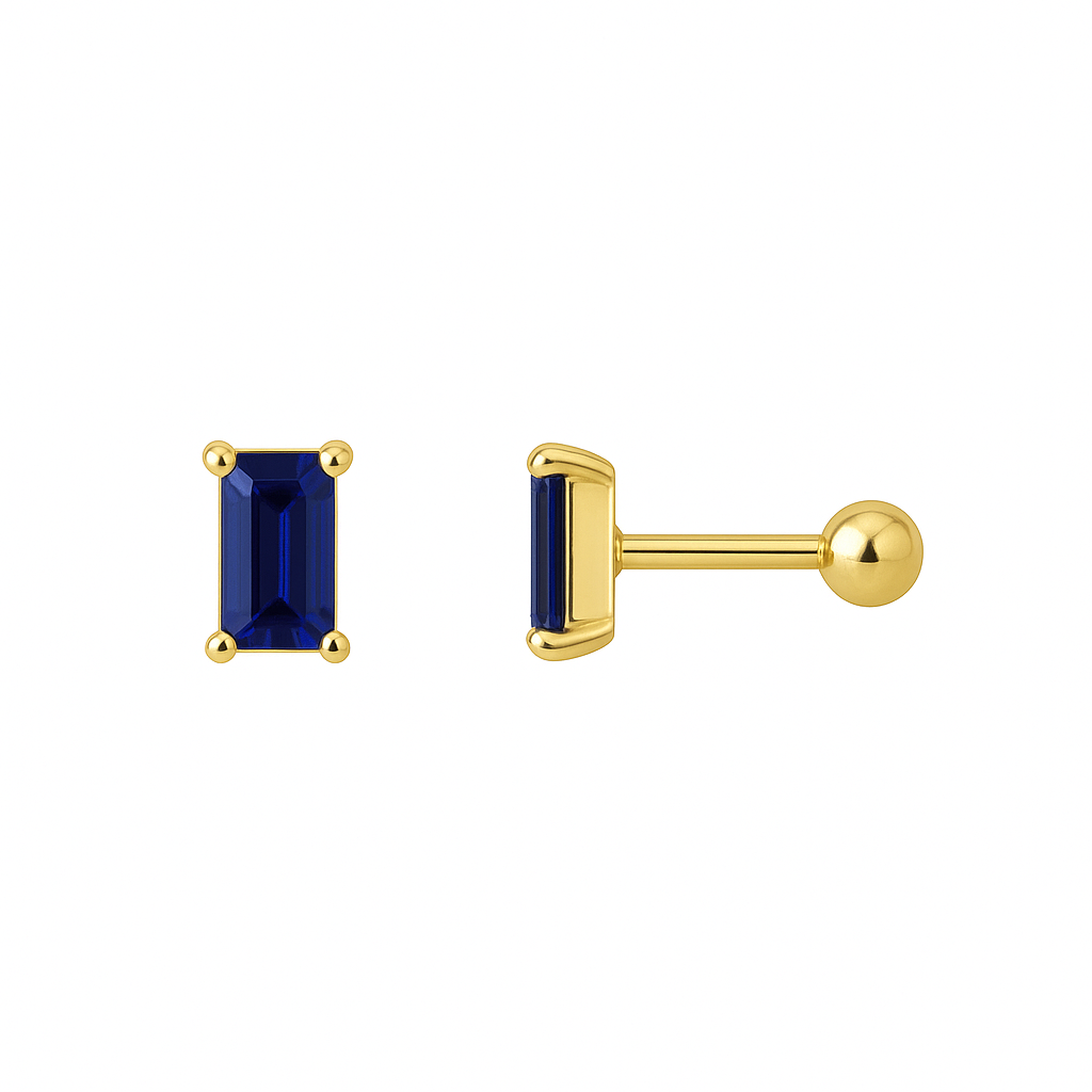 Pia 14k Solid Gold Sapphire Earrings