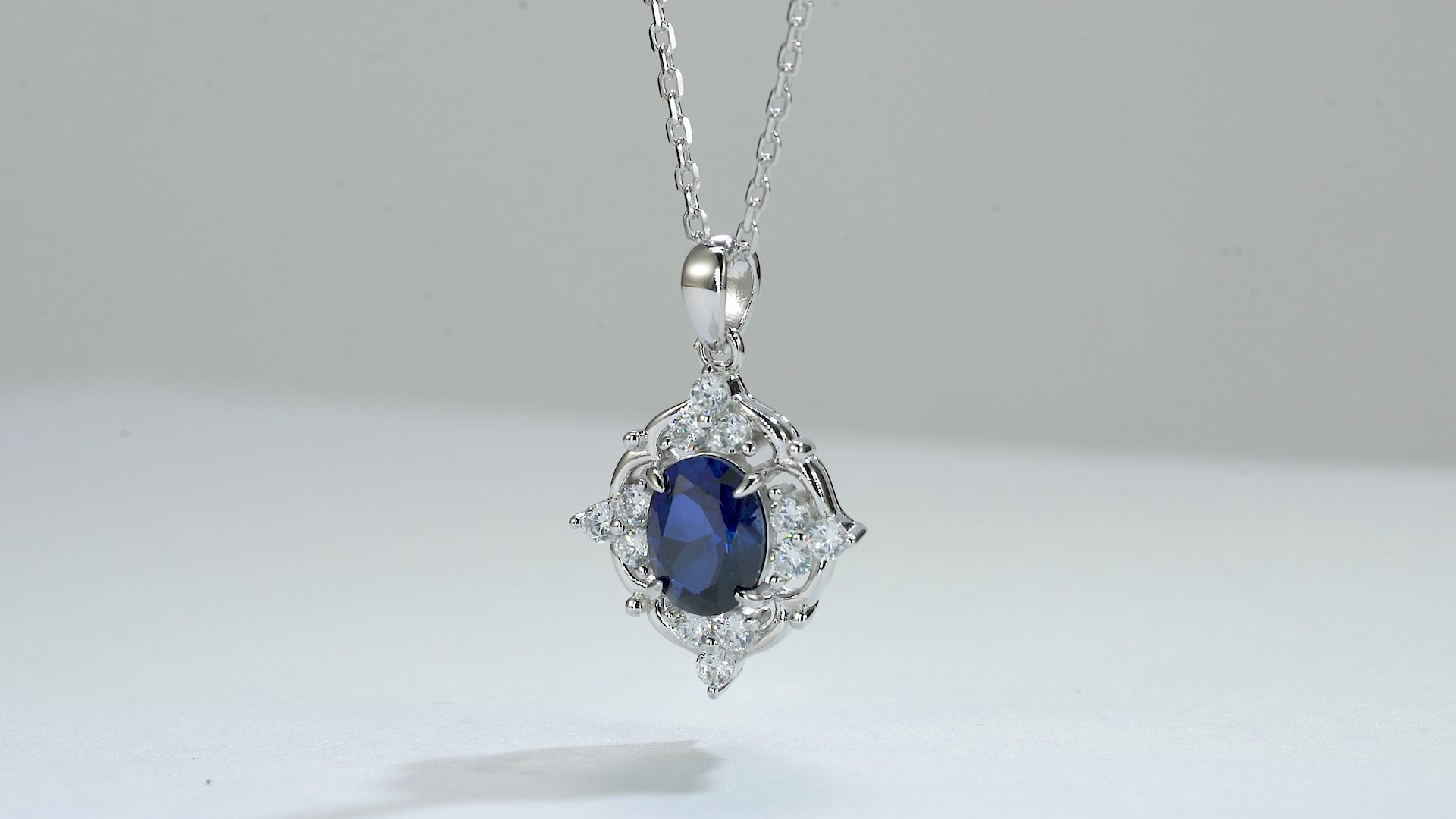 ★ROSEMONT★ 14K Sapphire Chain Necklace Pins RB0001 14K PINK SAPPHIRE NECKLACE – LUMO