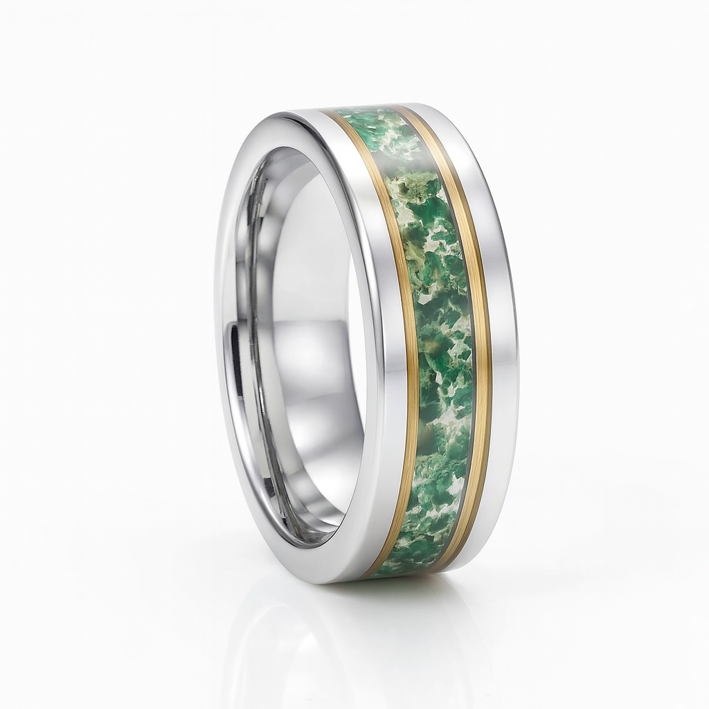 Rick Green Moss Agate Men's Band