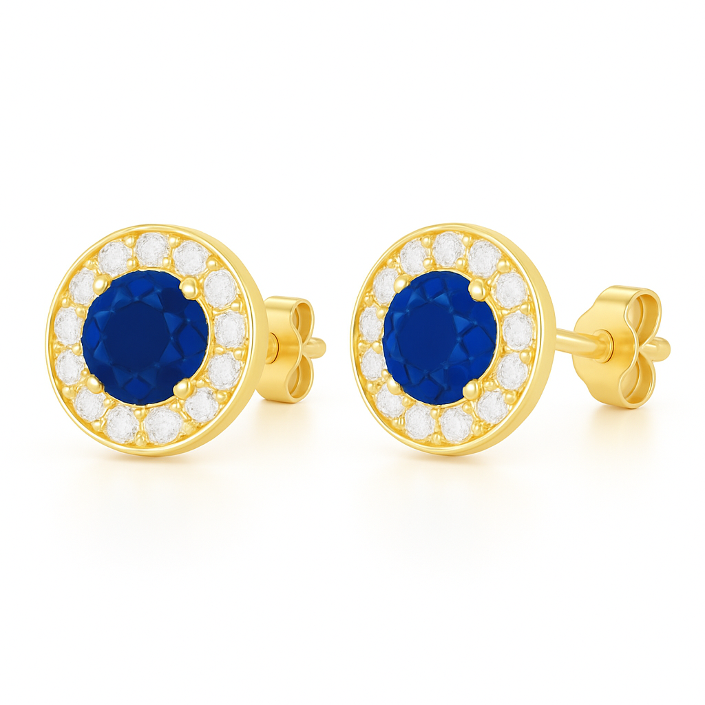 Jia Gemstone Earrings Gold