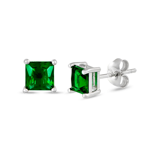 Emerald Square Earrings