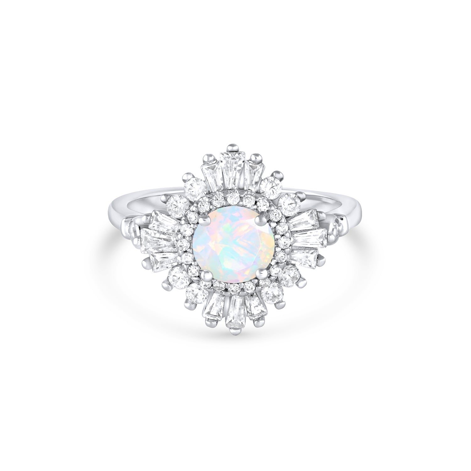 Mae Opal Ring Sterling Silver