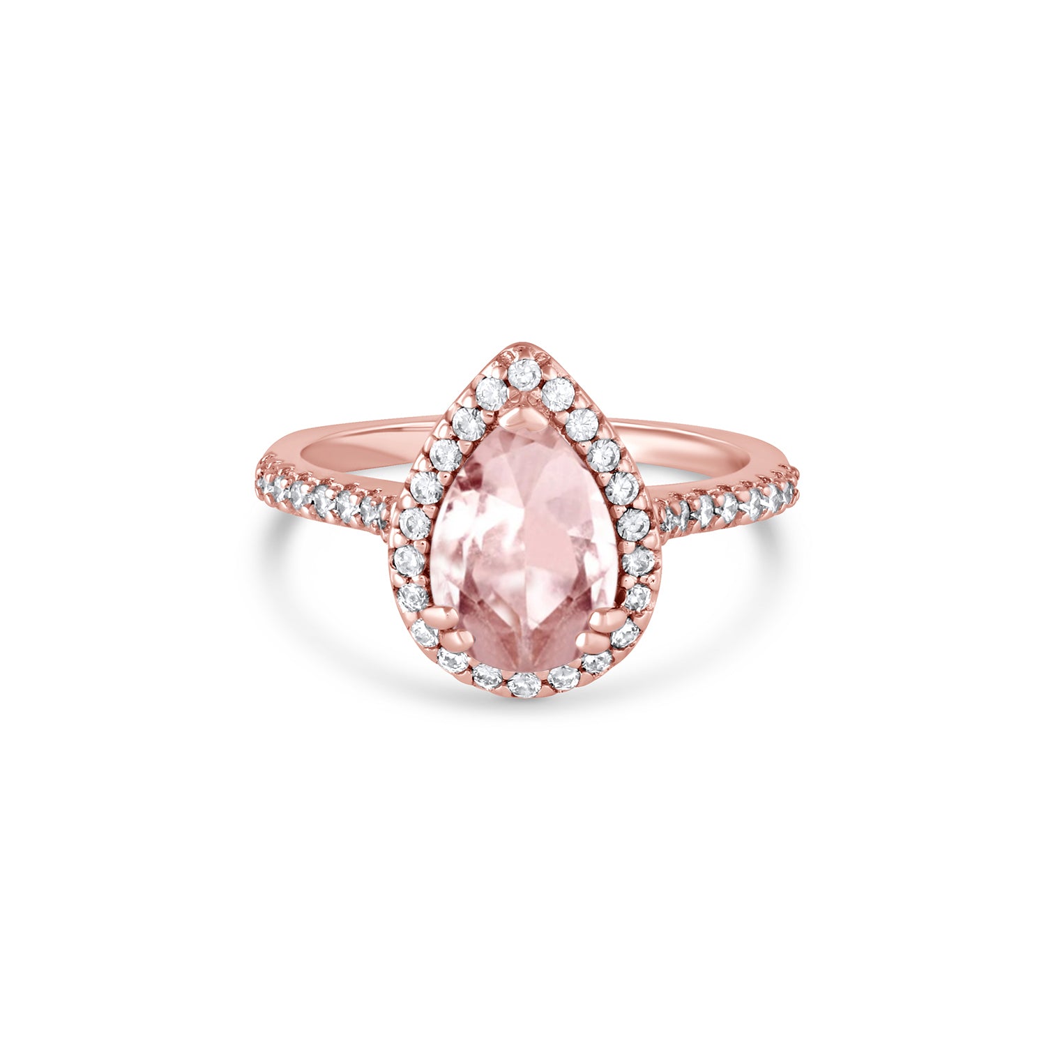 Nia Morganite Ring Sterling Silver