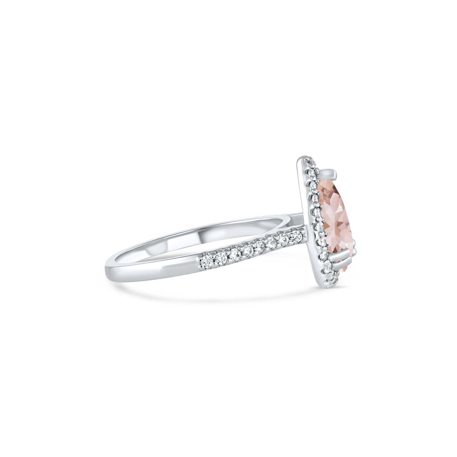 Nia Morganite Ring Sterling Silver