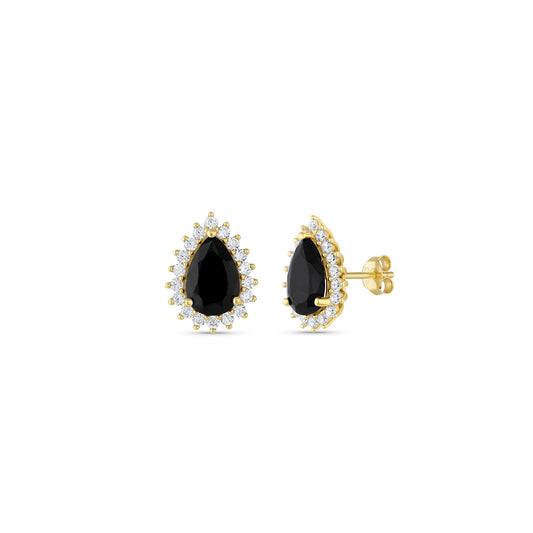 Ina Black Onyx Earrings