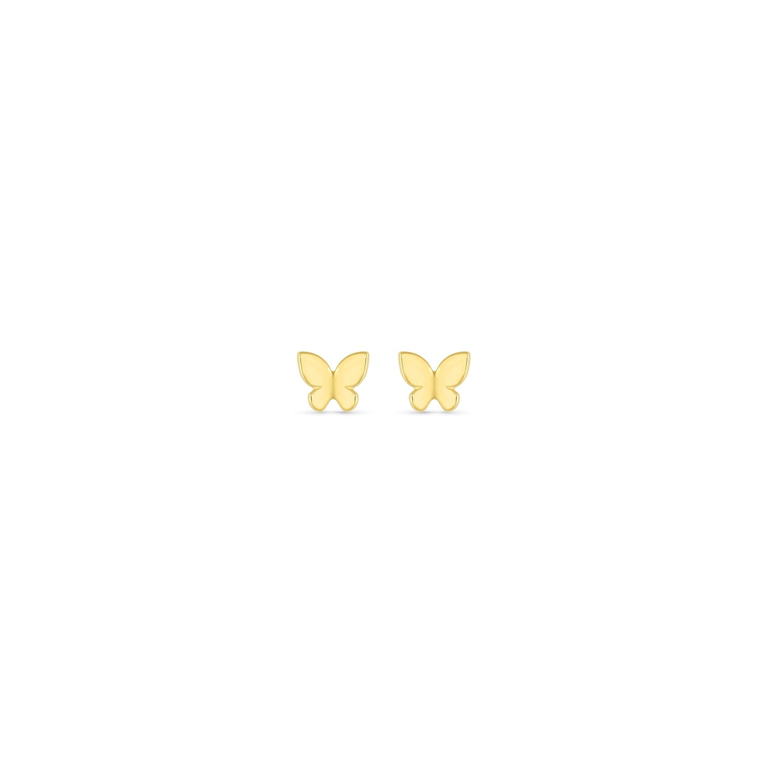 14k Solid Gold Butterfly Earrings Screw Backs