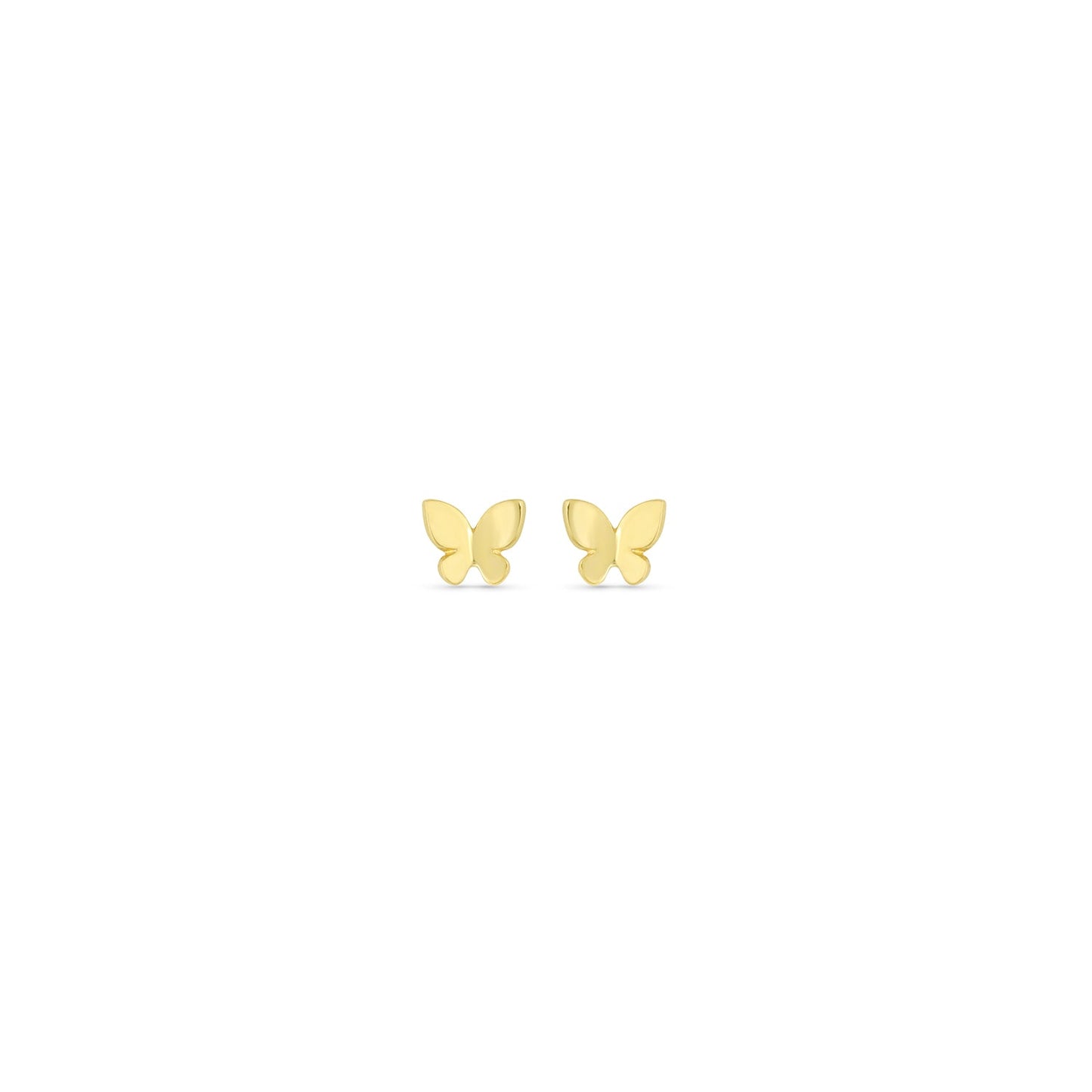 14k Solid Gold Butterfly Earrings Screw Backs