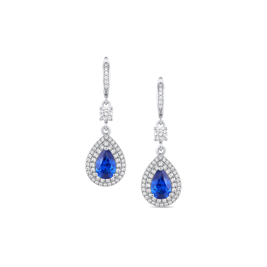Cae Sapphire Earrings Sterling Silver