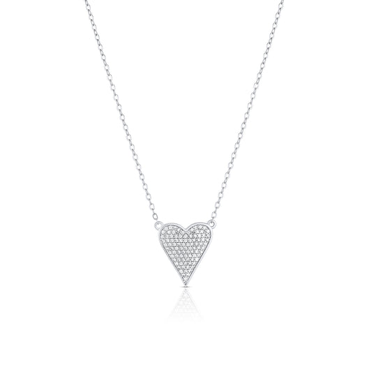 Medium Crystal Heart Necklace