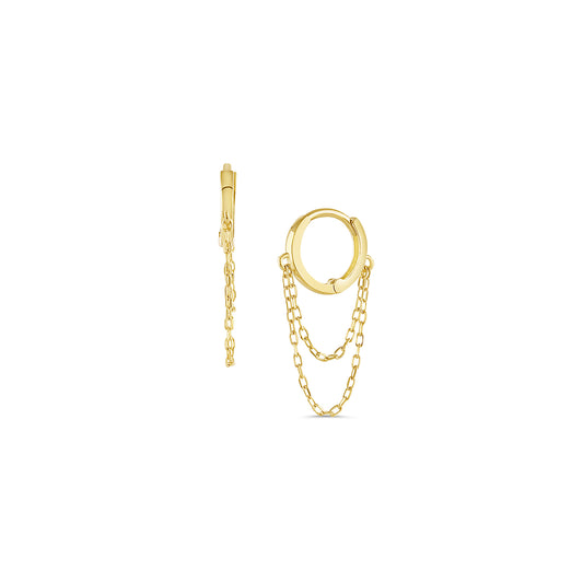 Ula 9K Solid Gold Hoop Earrings