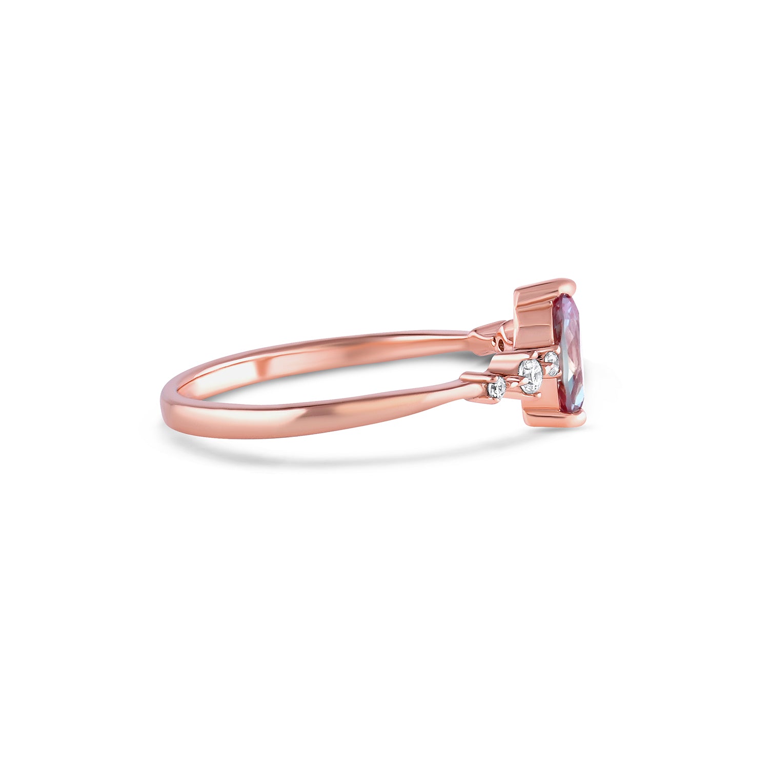 Ava Alexandrite Ring Rose Gold